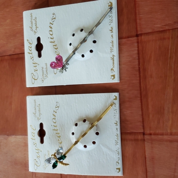 Austrian Crystal Handset Bobby Pins Lot of 2 - Picture 12 of 12